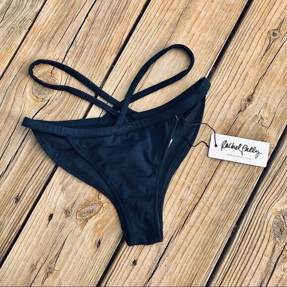 Rachel Pally Black Strappy Bikini Bottom - Picture 1 of 3